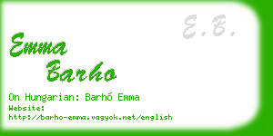 emma barho business card