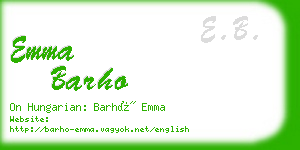 emma barho business card